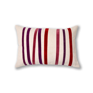 COJIN LINO CINTAS TERCIOPELO FUCSIA 40X60 CM