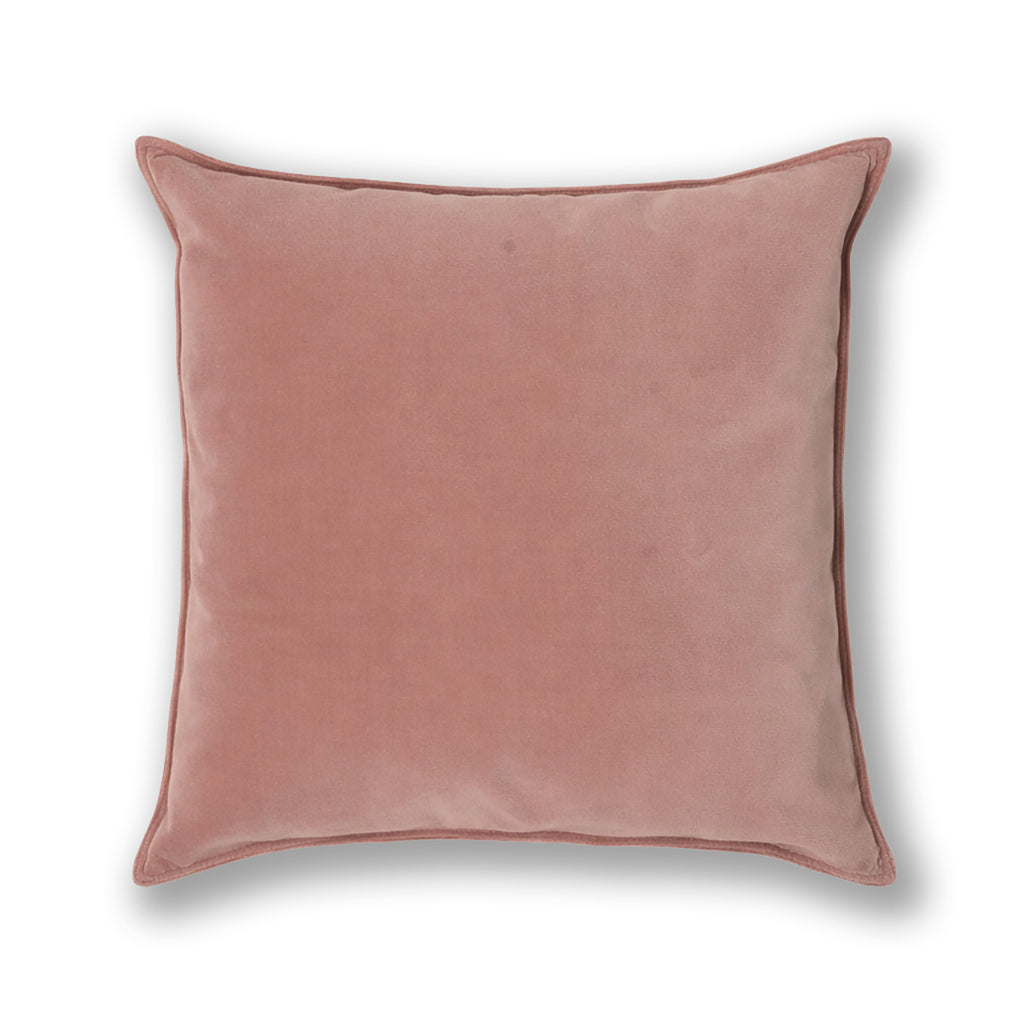 COJÍN ALGODÓN TERCIOPELO 50x50 PALO ROSA