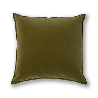COJÍN ALGODÓN TERCIOPELO 50x50 VERDE ACEITUNA