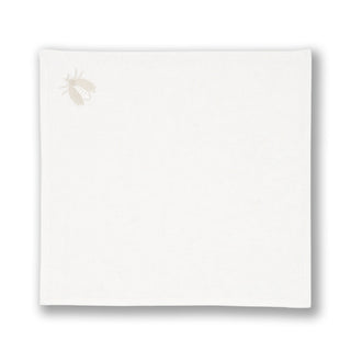 SERVILLETA LINO CRUDO ABEJA BLANCA 40X40 CM