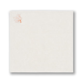 SERVILLETA LINO CRUDO CORAL ROSA 40X40 CM
