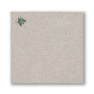 SERVILLETA LINO LEGIADO ABEJA VERDE 40X40 CM