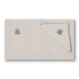 SERVILLETA LINO LEGIADO ABEJA VERDE 40X40 CM